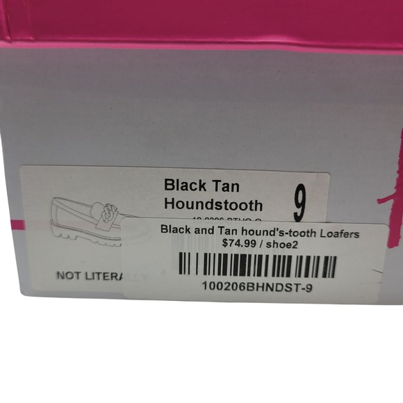 Hey Girl by Corkys Houndstooth Chain Link Lug Sole Loafers Brown Black Womens 9 - Picture 13 of 13